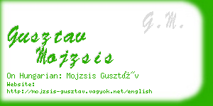 gusztav mojzsis business card